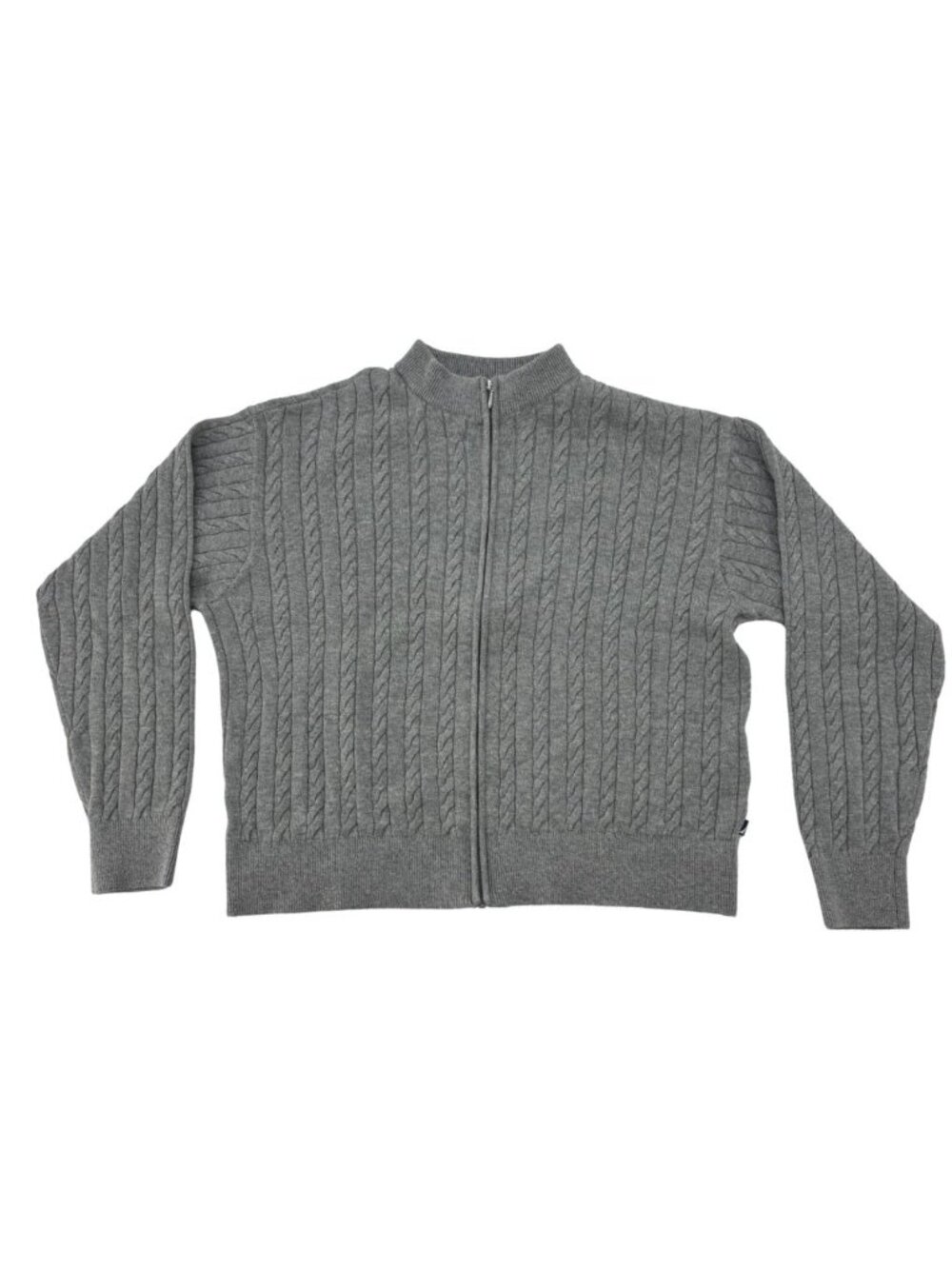Nautica Women's Full Zip Sweater | Grey | Size Small **NEW